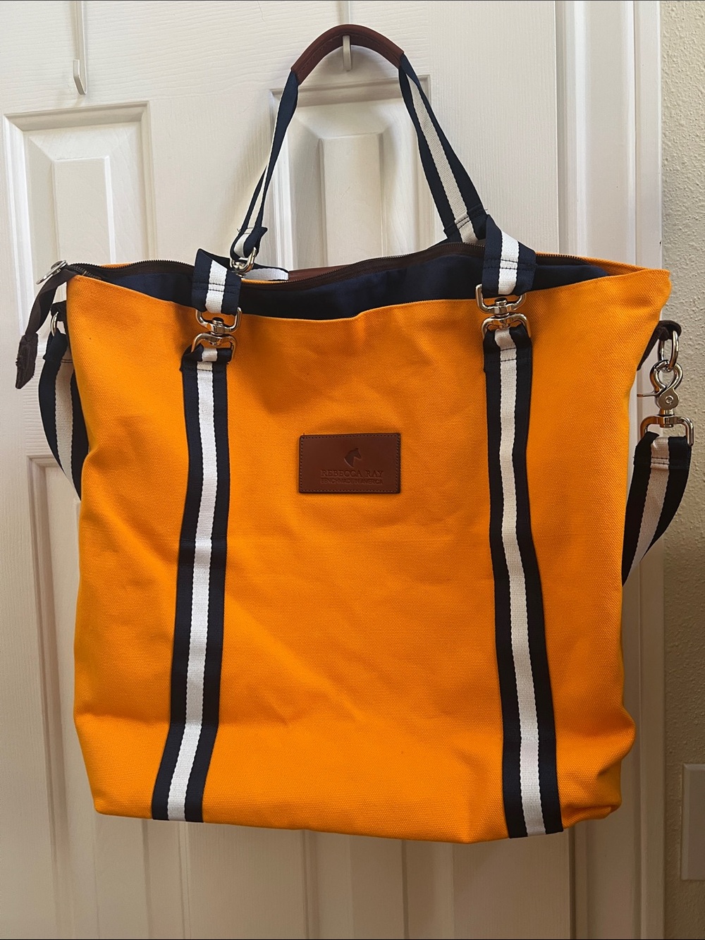 Rebecca Ray Mary Ann Horse Show Tote in orange Equestrian Dallas Pa. - Picture 4 of 11